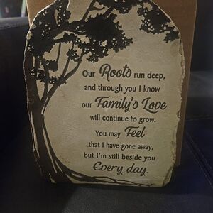 Decorative Stone Plaque with Inspirational Quote